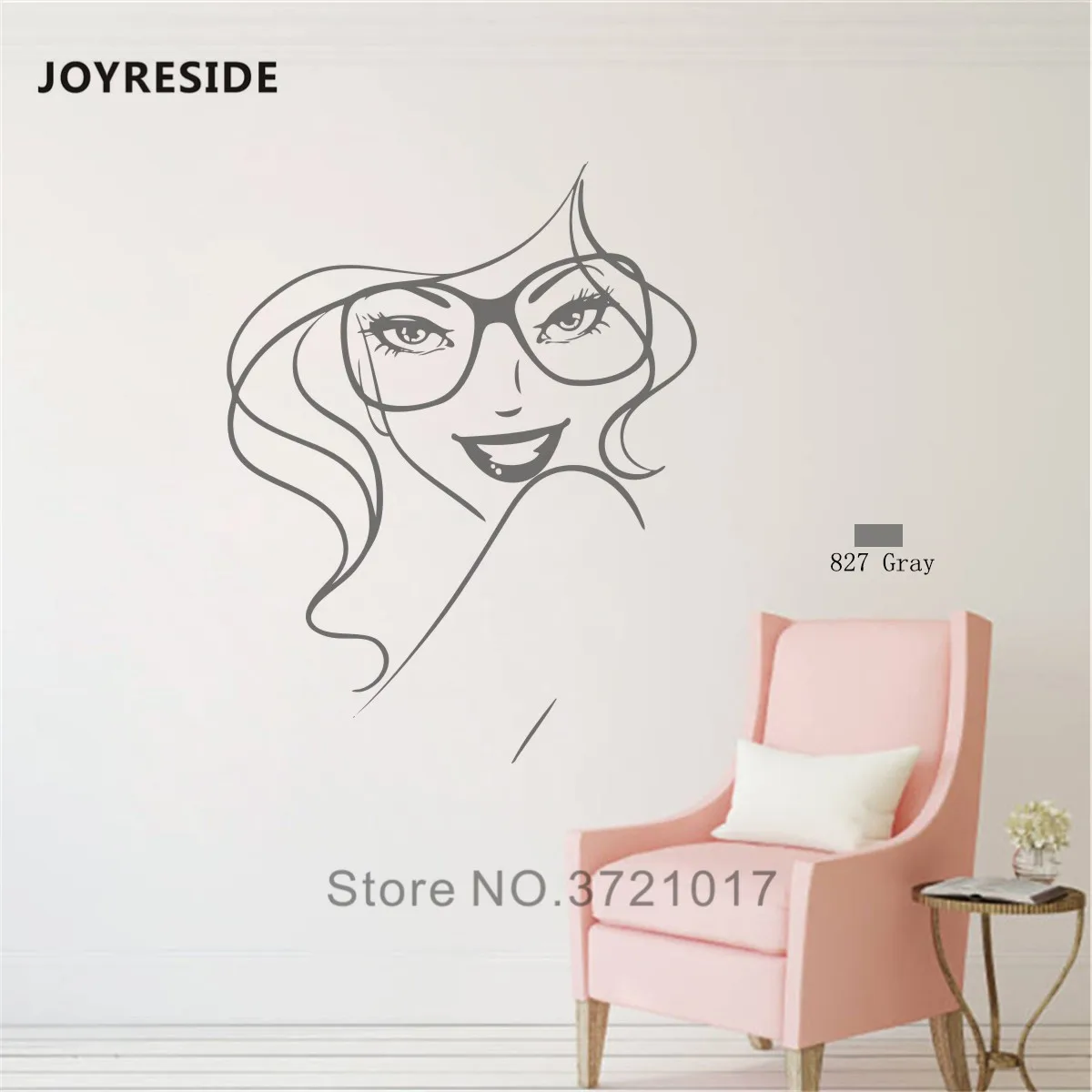 Стикеры для стен в стиле очков салона красоты стильная Виниловая наклейка