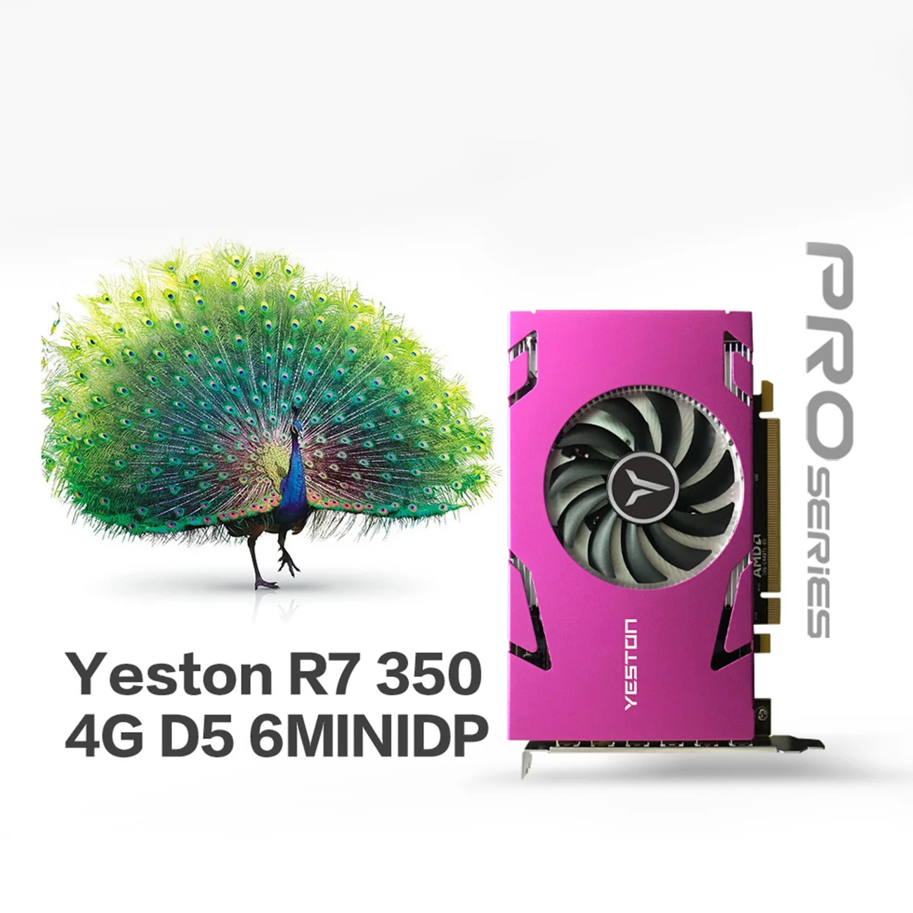 Billig Yeston Grafikkarte R7 350 4G D5 6 COMPUTER-TV-ANSCHLUSSKABEL MINIDP 6-bildschirm Unterstützung Split Screen Display 700/4500MHz 4G/128bit/GDDR5 Mit 6 Mini DP Ports