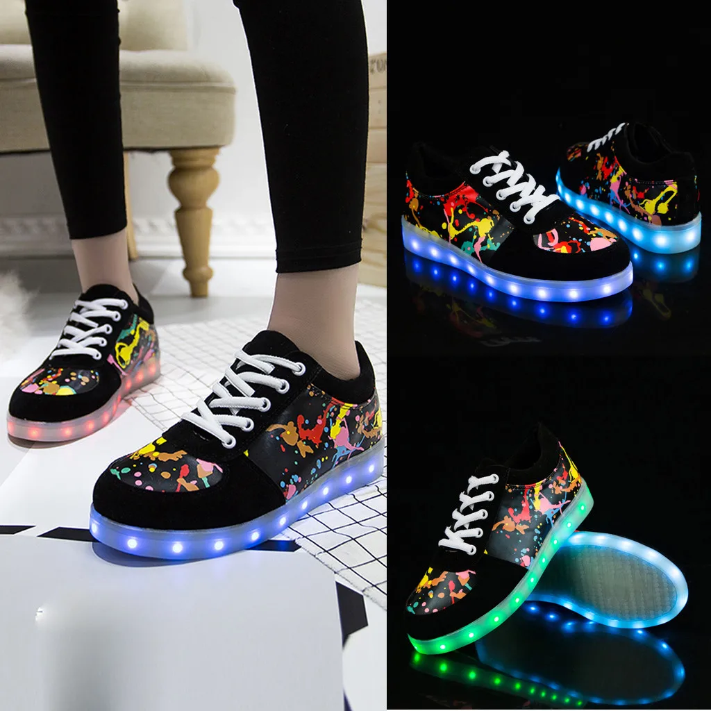 

SAGACE Size 35-43 Children Glowing Sneakers with Light Shoes Luminous Sneakers for Girls Backlight Luminous sole Sneakers Women