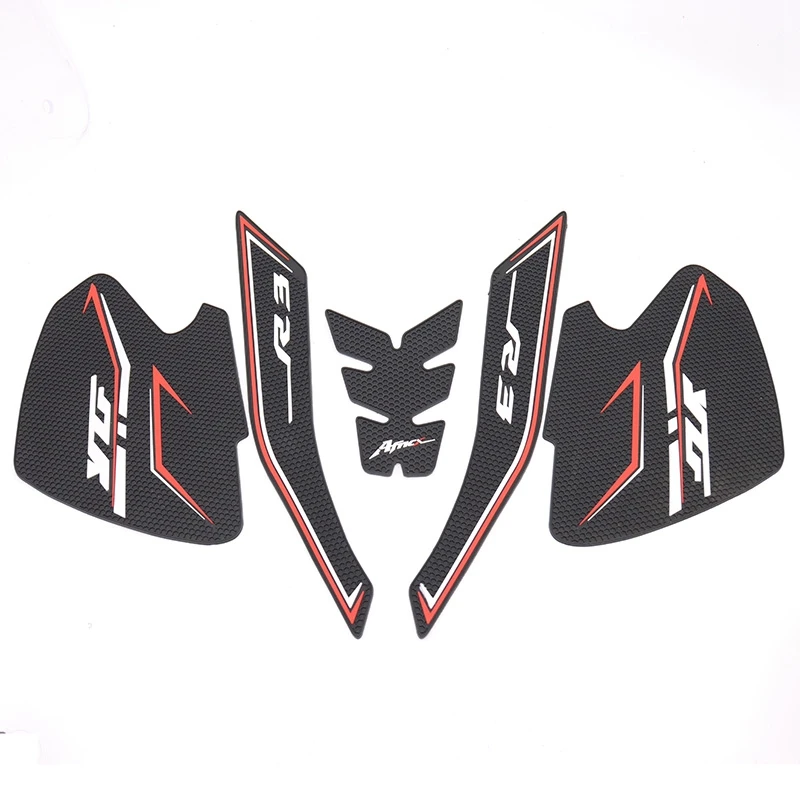 

AFNCX Motorcycle Tank Pad Protector Sticker Decal Gas Knee Grip Tank Traction Pad Side for Yamaha YZF R3 2019 2020