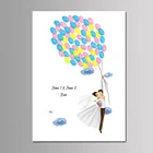 Декор для свадьбы, помолвки, индивидуальный отпечаток пальца, холст, картина, разные размеры, сделай сам, для пары, юбилей вечерние ринки, подписная книга