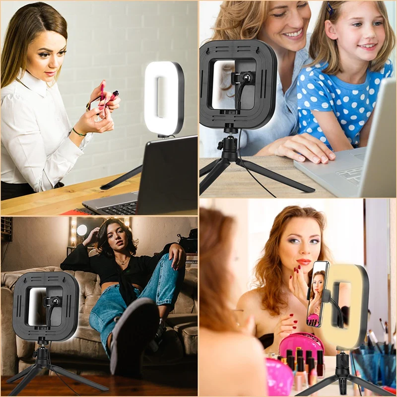 Светодиодный кольцевой светильник D21 для селфи с тремя скоростями плавное