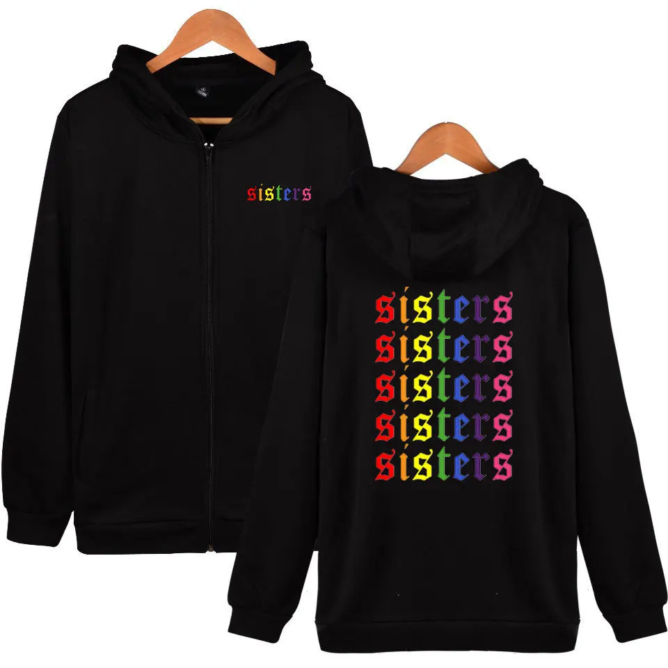 

James Charles Blue Butterfly SISTERS Logo Zip Up Hoodies Women Men Harajuku Sweatshirt Streetwear Hip Hop Zipper Hooded Jacket