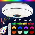 120200 Вт 40 см Современный RGB светодиодный потолочный светильник s Home Light ing APP bluetooth музыкальный светильник для спальни умный потолочный светильник с дистанционным управлением