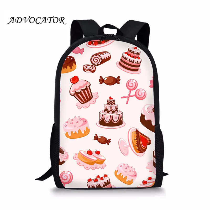 School Bags for Girls Female Cartoon Donuts Design School Backpack for Girls Large Capacity School Bags Mochila Feminina Escolar