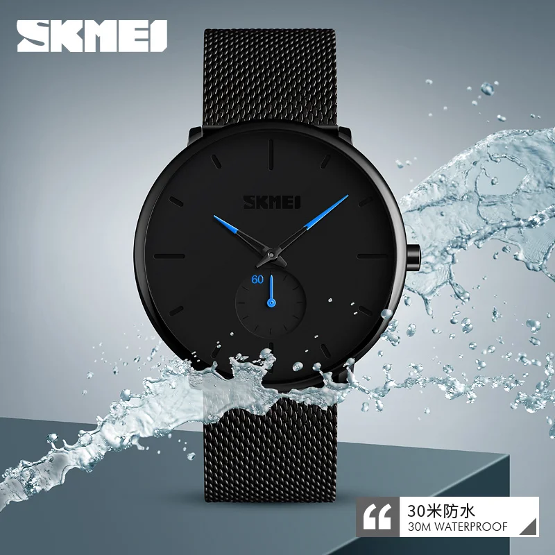 

SKMEI Fashion Men Watch Quartz Wristwatches Women Watches 30M Waterproof Big Dial Display Quartz Watch relogio masculino 9185