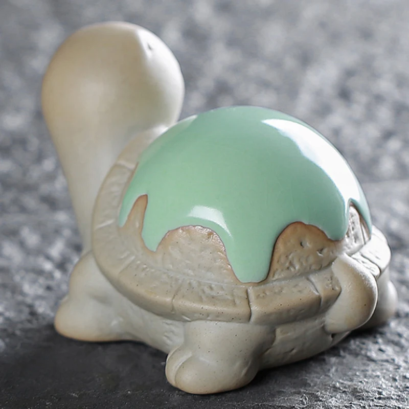 SENDIAN-Accesorios de cer&aacute;mica para t&eacute; de tortuga peque&ntilde;a, resistente a altas temperaturas, para mascota, horno Ru, 2021-2