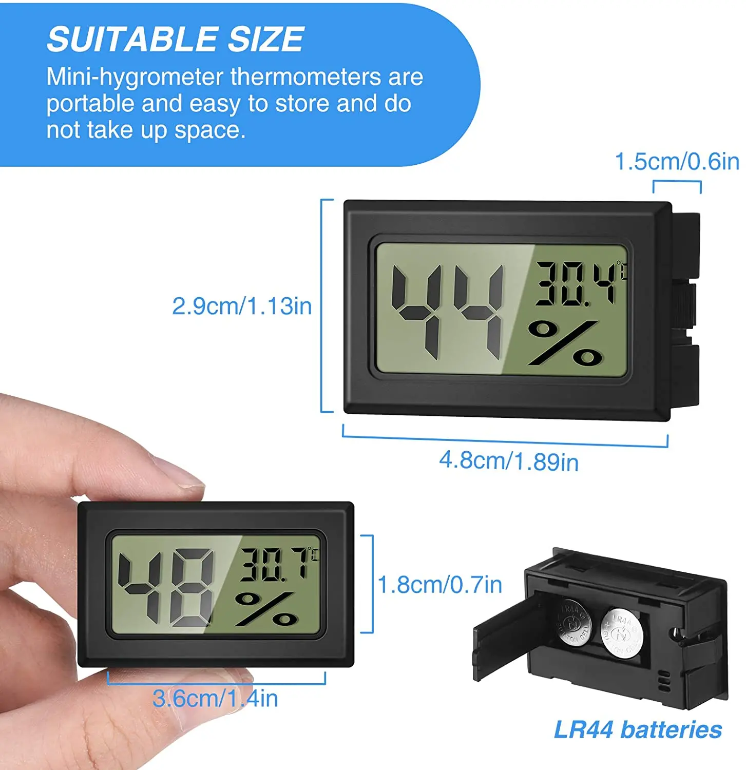 Мини-цифровой Внутренний удобный датчик температуры и влажности с ЖК-дисплеем