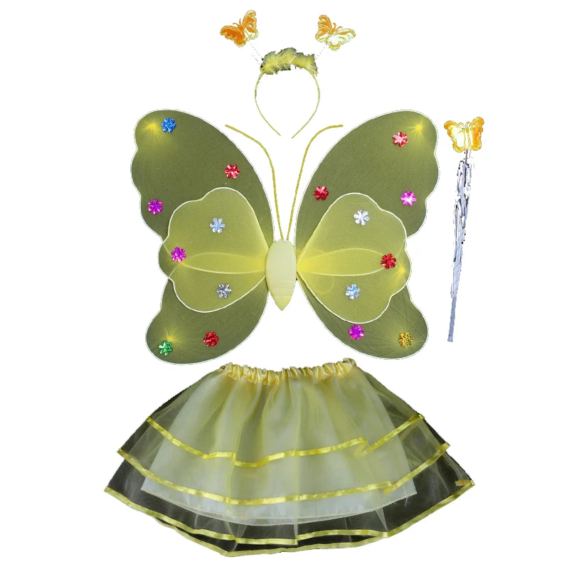 4 шт. Детский костюм принцессы феи игрушки крылья бабочки палочка повязка на