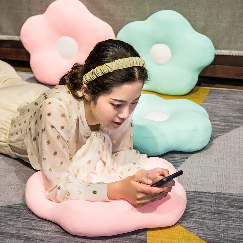 

Kawaii 45 см свежий красочный цветок женский Мягкий мультяшный растение мягкий кукольный стул Подушка Диван для детей девочек Подарки на день р...