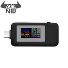 Тестер с цветным дисплеем DANIU Type-C, USB-тестер 0-5 А, ток 4-30 в, напряжение USB, зарядное устройство, измеритель мощности, детектор аккумуляторов для мобильных телефонов
