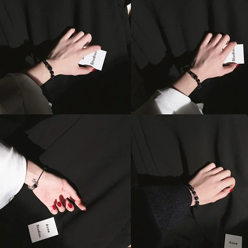 Винтажный женский браслет и с голубым песком камнями со звездой Луной модные