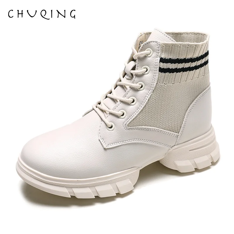 Ботинки женские зимние ботинки женская обувь 2019 г. Осень-зима CHUQING Новая модная