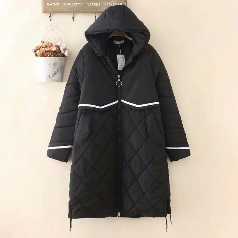 Зимние Повседневные Длинные парки XXL-4XL размера плюс модная одежда свободного