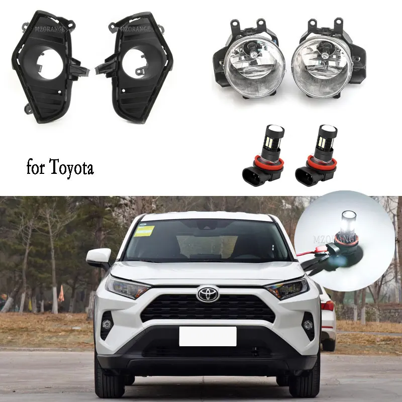 

Противотуманные фары головного света для Toyota RAV4 RAV 4 XA50 2019 2020 2021 галогенная противотуманная фара крышка противотуманной фары решетка ободок переключатель