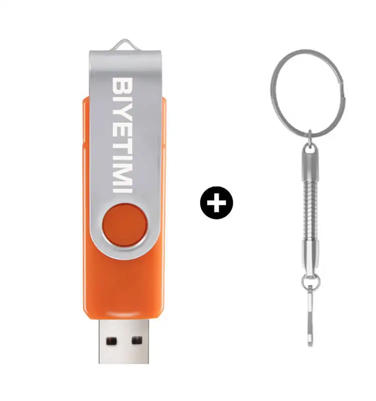 Orange with chain Miniseas Многофункциональный USB флэш-накопитель 64 Гб cle usb флеш-накопитель 32 Гб оперативной памяти, 16 Гб встроенной памяти, 8 ГБ 4 ГБ USB 2,0 флеш-накопитель для android/ПК memoria - Цвет: Orange with chain