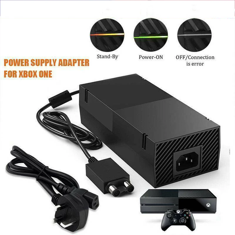 

AC Adapter And Charging Cable For XBOX ONE Console UK Mains Plug Charger Cable Adapter New
