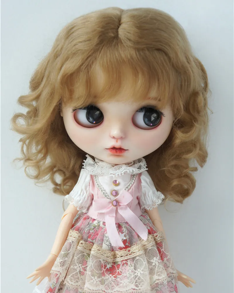 

SD Mohair wigs D20313 9-10inch 23-25cm Long Princess wave mohair BJD hair 1/3 Blyth doll accessories