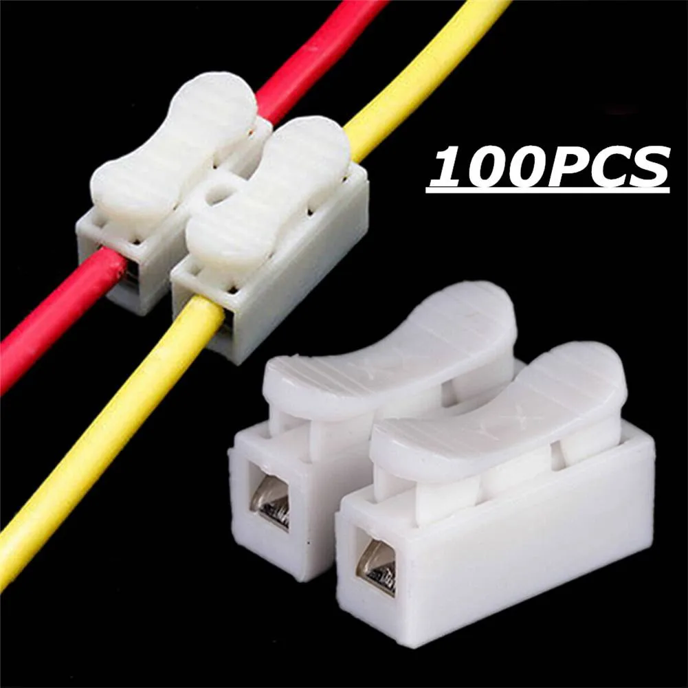 

Terminal Cable Connector Universal White Wire 100PCS CH-2 Electrical Parts