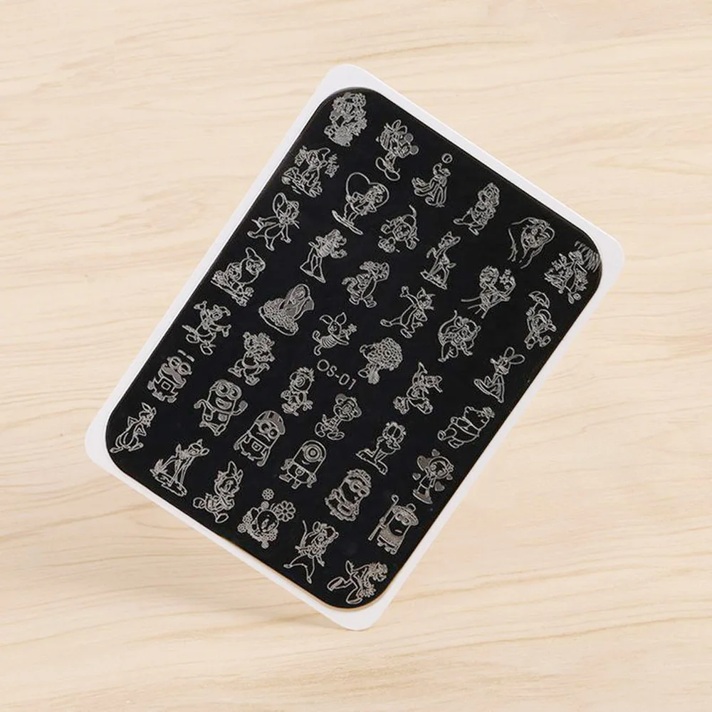 Прямоугольные пластины для стемпинга из нержавеющей стали 1 шт. шаблоны ногтей с