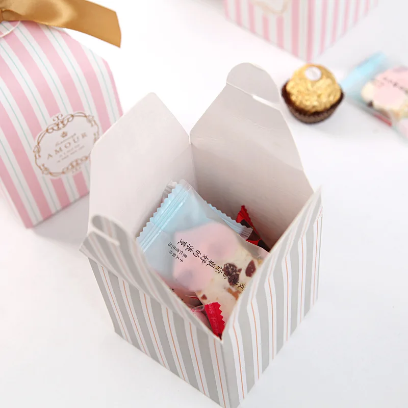 Подарочная коробка бумажные пакеты для свадьбы милая сладостей упаковка