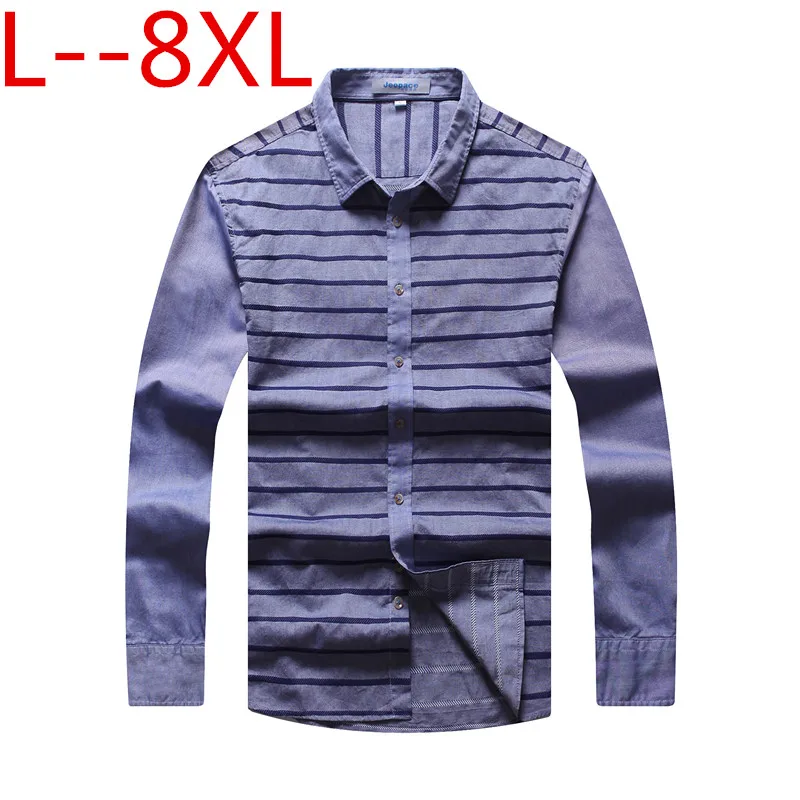 

Мужская рубашка с длинным рукавом, повседневная, весна, 10XL, 8XL, 6XL, 5XL