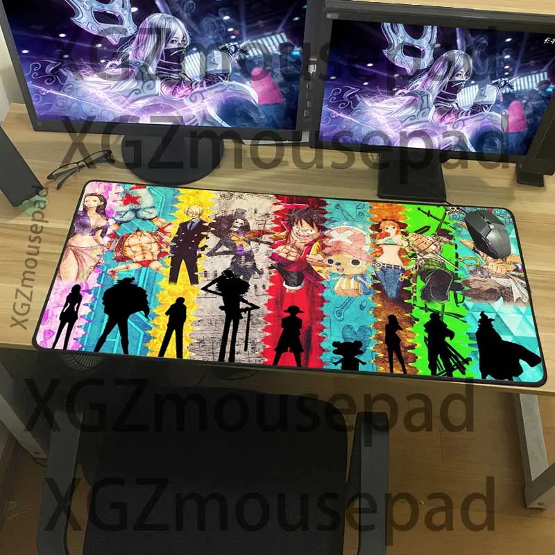 

XGZ Large Mouse Pad Game Black Seam Anime One-piece Computer Keyboard Custom Desk Mat Rubber Non-Slip Coaster Gaming Desk