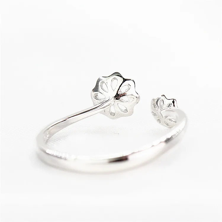 Обручальное кольцо из стерлингового серебра 925 пробы с жемчугом 5 мм 7 10