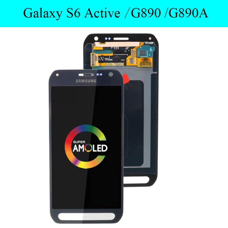 Оригинальный AMOLED 5 1 ''ЖК дисплей для Samsung Galaxy S6 Active G890 G890A ЖК с сенсорным экраном