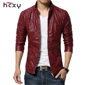 Мужские мотоциклетные кожаные куртки HCXY 2021, Мужская осенняя одежда из искусственной кожи, мужская кожаная куртка, деловые Высококлассные повседневные пальто