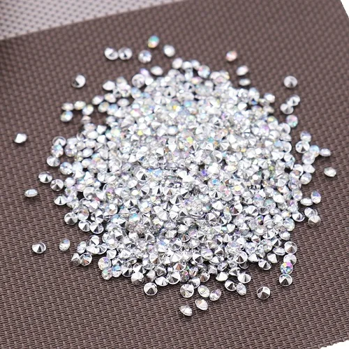 AB Silver Хит 1000 шт 4,2 мм Акриловые Алмазные хрустальные блестящие прозрачные конфетти для свадебной вечеринки Конфетти украшения стола разлетающиеся бусины - Цвет: AB Silver