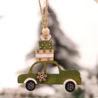 Рождественские украшения, деревянный красочный автомобиль, украшения для рождественской елки, подвесной Декор для дома, детские игрушки, Рождественский Новогодний подарок