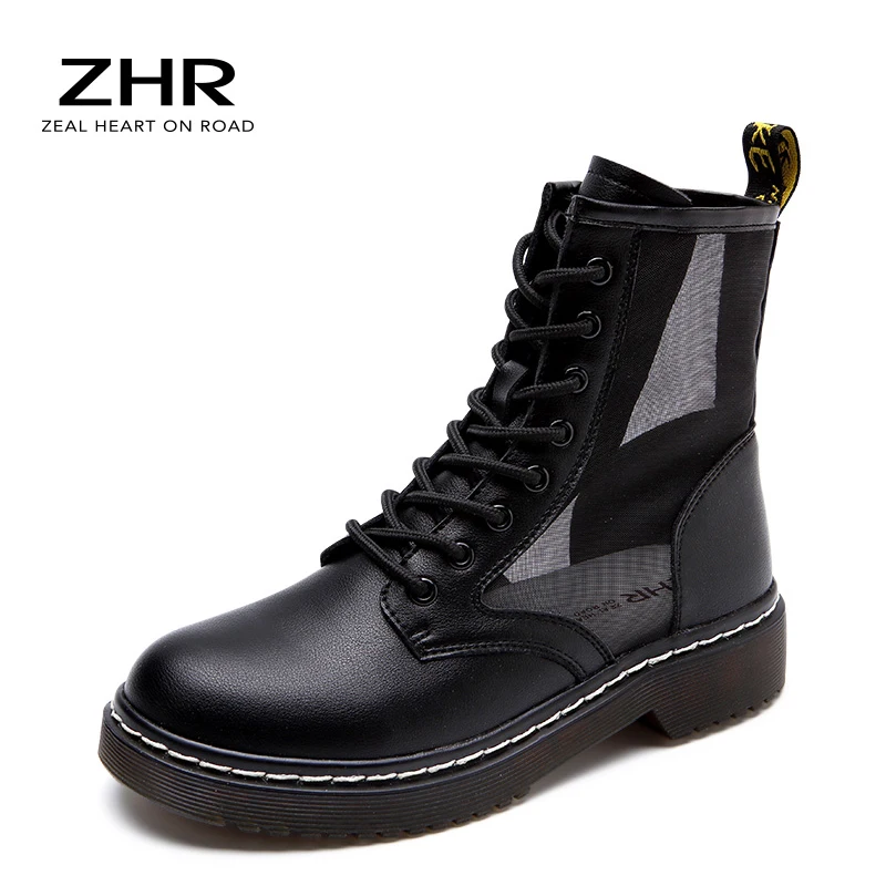 

Autumn Spring Combat Boots Women Canvas Ankle Boots Hiker Chunky Army Boots Lace Up Thick Sole Military Platform Boots Ladies
