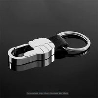 fashion high end keychain car leather keychain male and female waist buckle keychain auto parts one drop shipping