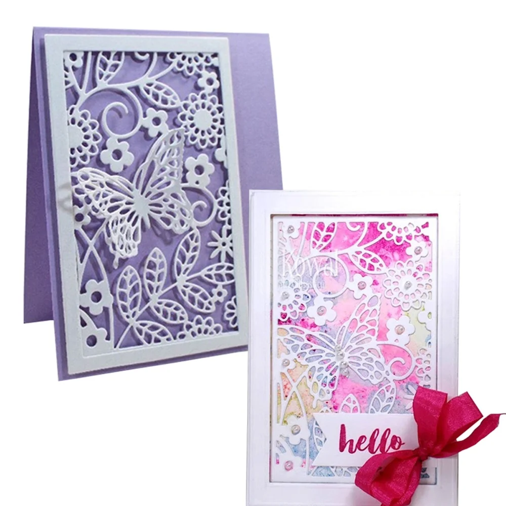 Тиснение карты трафарет рождественские украшения шаблон бабочка из