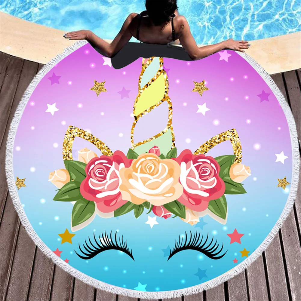 Пляжное полотенце с цифровым принтом летнее для взрослых и детей коврик йоги