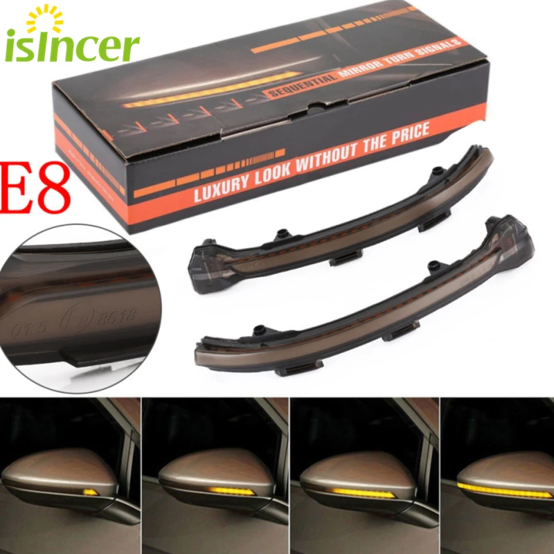 2 шт. зеркала индикатор динамический мигалка светодиодный поворотник светильник