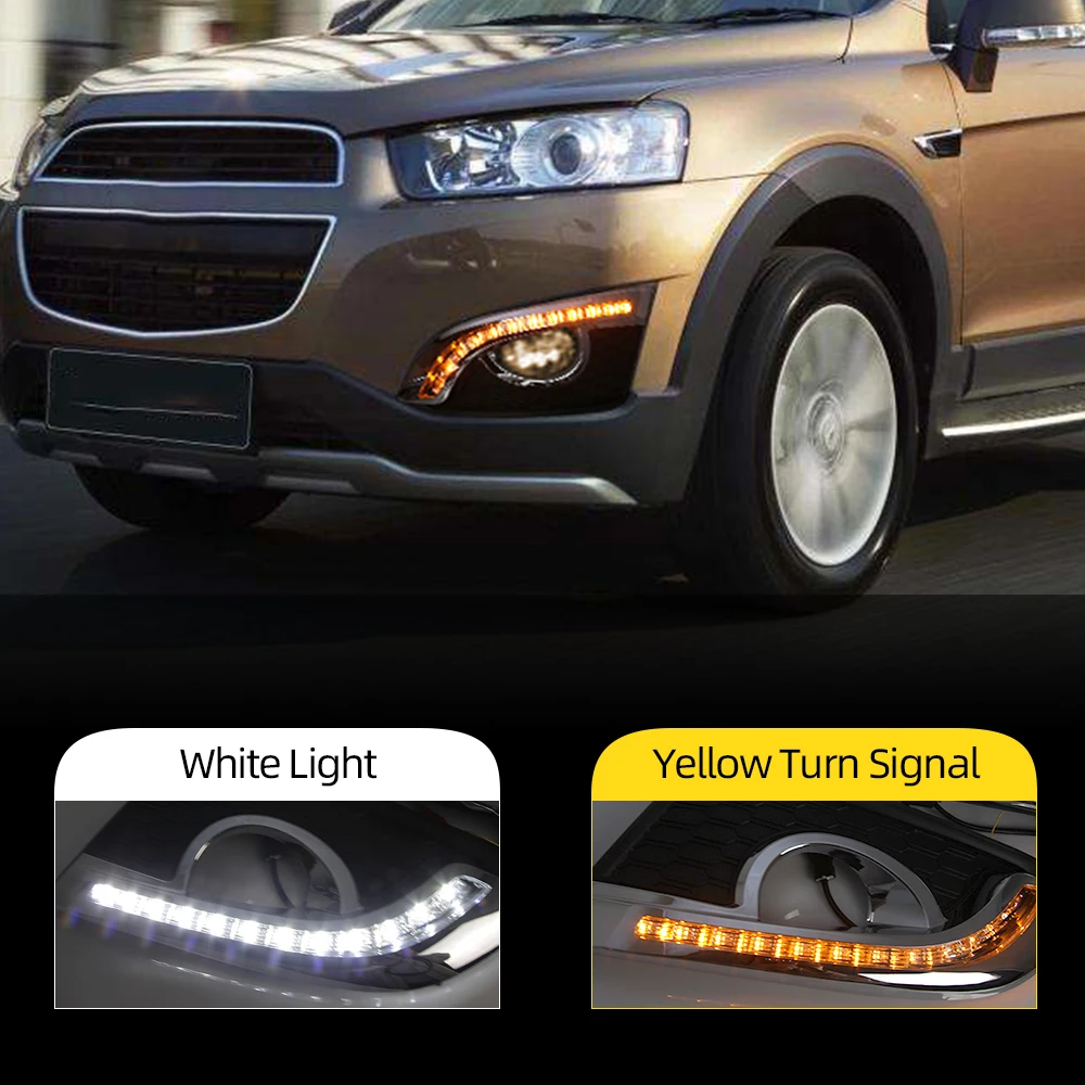 Автомобильные мигающие дневные ходовые огни для Chevrolet Chevy Captiva 2014 2015 2016 2017 DRL