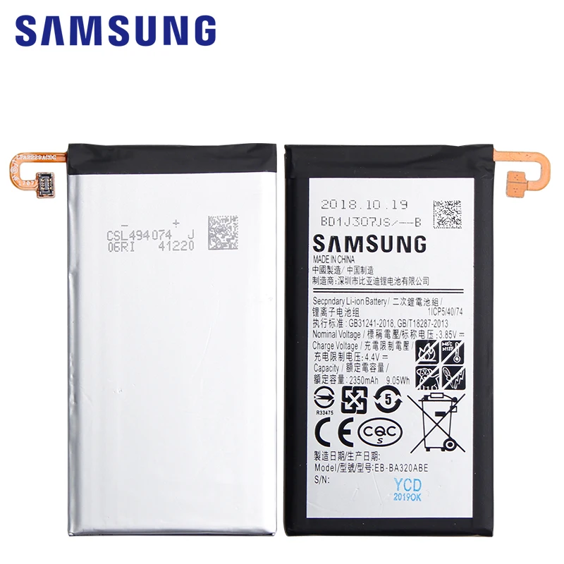 Сменный аккумулятор для телефона samsung EB-BA320ABE 2350 мАч для samsung Galaxy A3 a320 A320F+ Инструменты