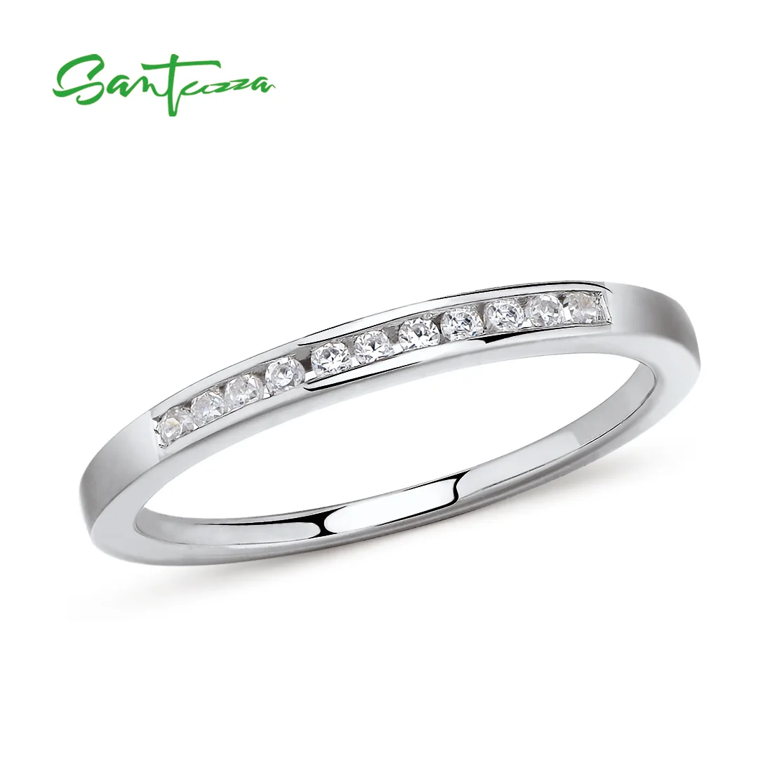 

Женское кольцо из серебра 100% пробы с фианитами