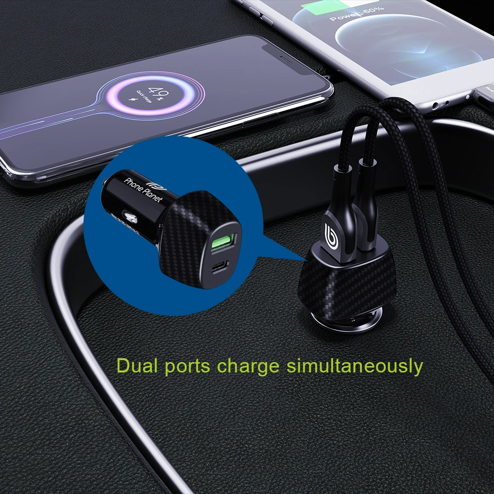 phone planet usb car charger quick charge 4 0 3 0 qc3 0 20w mobile phone type c fast charging for iphone xiaomi huawei samsung free global shipping