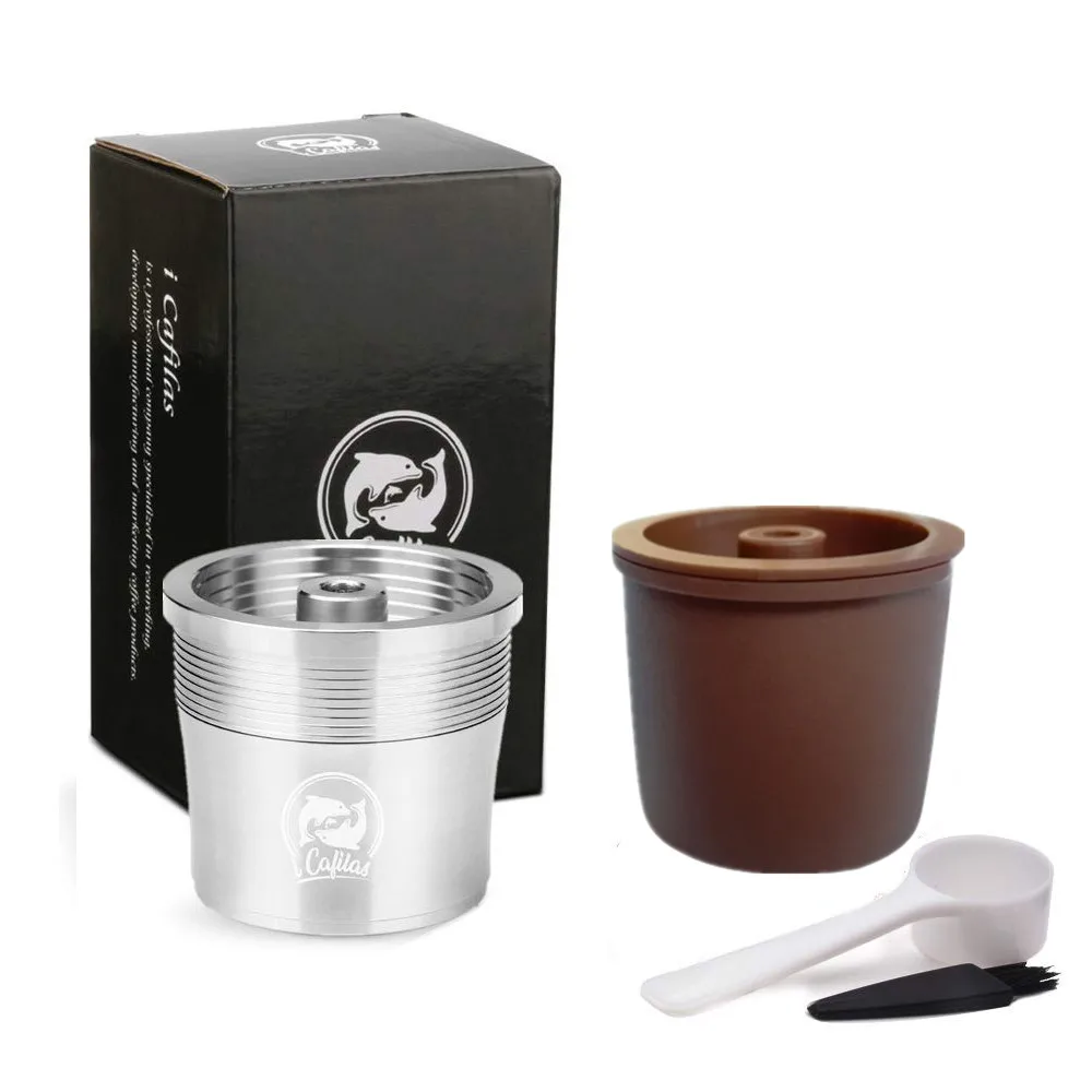 ICafilas нержавеющая сталь кофе фильтры для illy X7.1 X8 X9 Y5 Y1.1 машина многоразового использования кафе капсула Pod вскрытия - Цвет: B and plastic