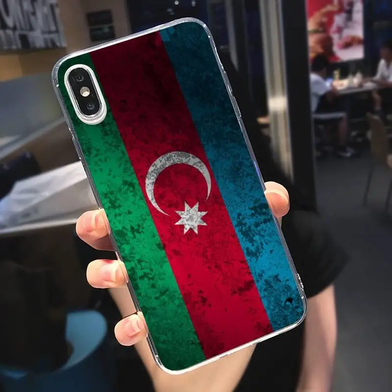 

Azerbaijan buta flag Phone Case Transparent soft For iphone 5 5s 5c se 6 6s 7 8 11 12 plus mini x xs xr pro max