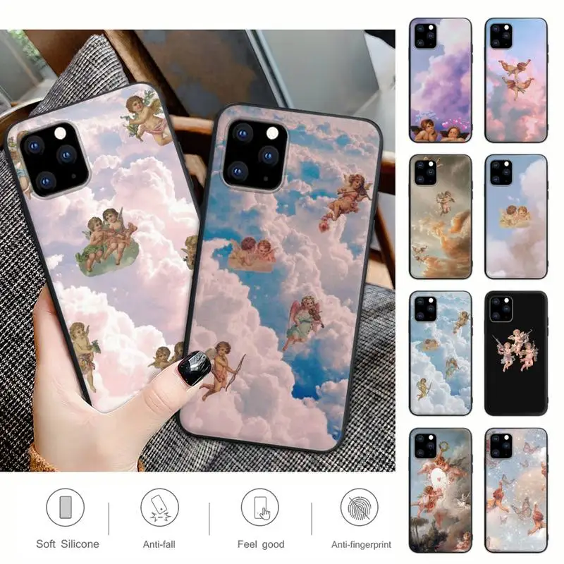 

Clouds Clow Angels Black Matte Phone Case Cover For IPhone 12 11 Pro Max Xs X Xr 7 8 6 6s Plus 5 5s Se 2020