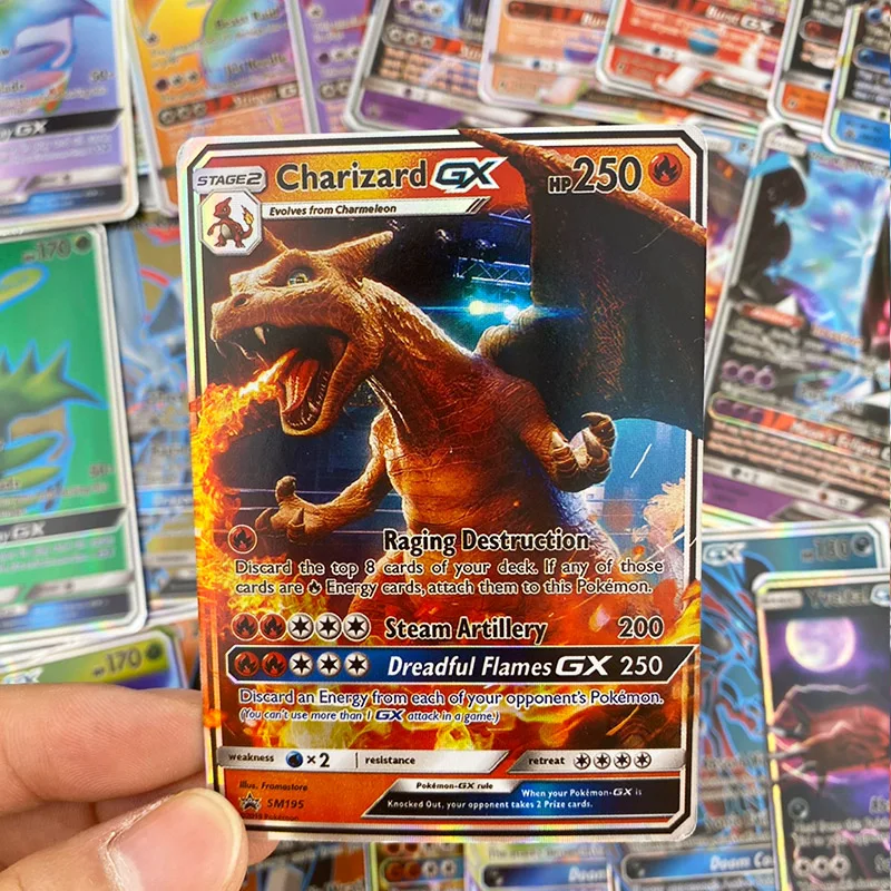 Французские и английские карточки игры GX Pokemon Battle Carte Trading Vmax TAG командные карты