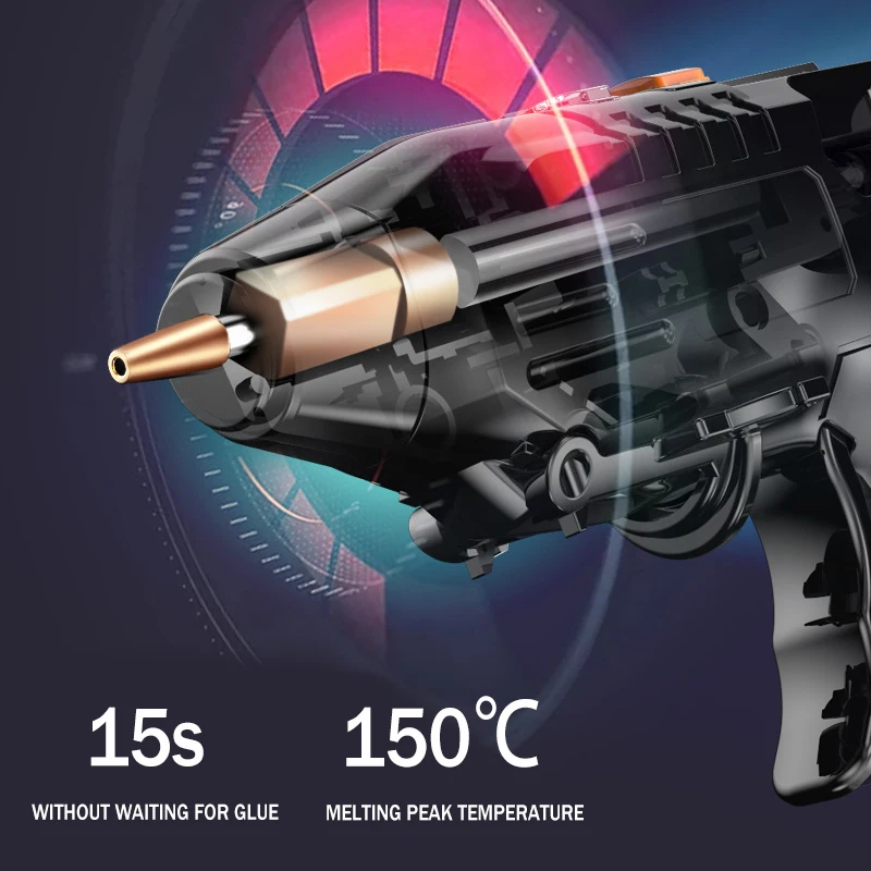 

Wireless Glue Gun With 100PCS Wax Stick Cordless Hot Melting Glue Guns Repair Tool USB Rechargable High Temp Heater Glue Gun Set