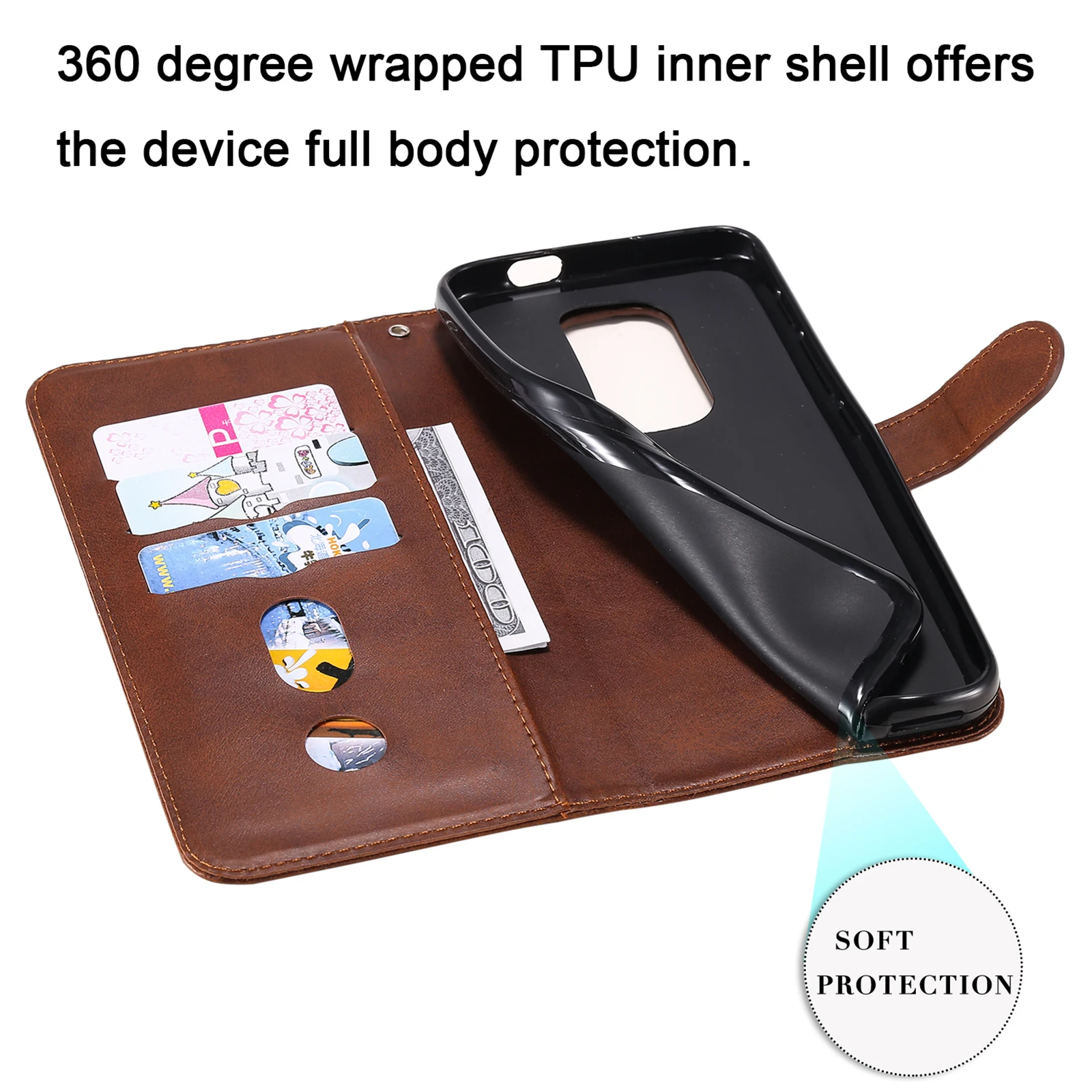 luxury flip leather phone case for motorola moto g9 play g8 power lite e7 plus e6s e20 e30 e40 edges 20 pro lite wallet cover free global shipping