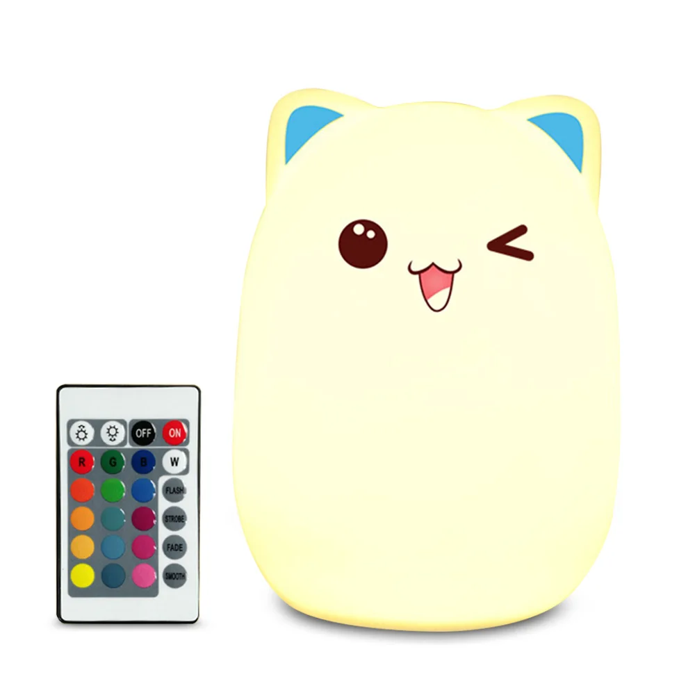 Детский ночник с изображением медведя мягкий силиконовый мультяшный Светильник