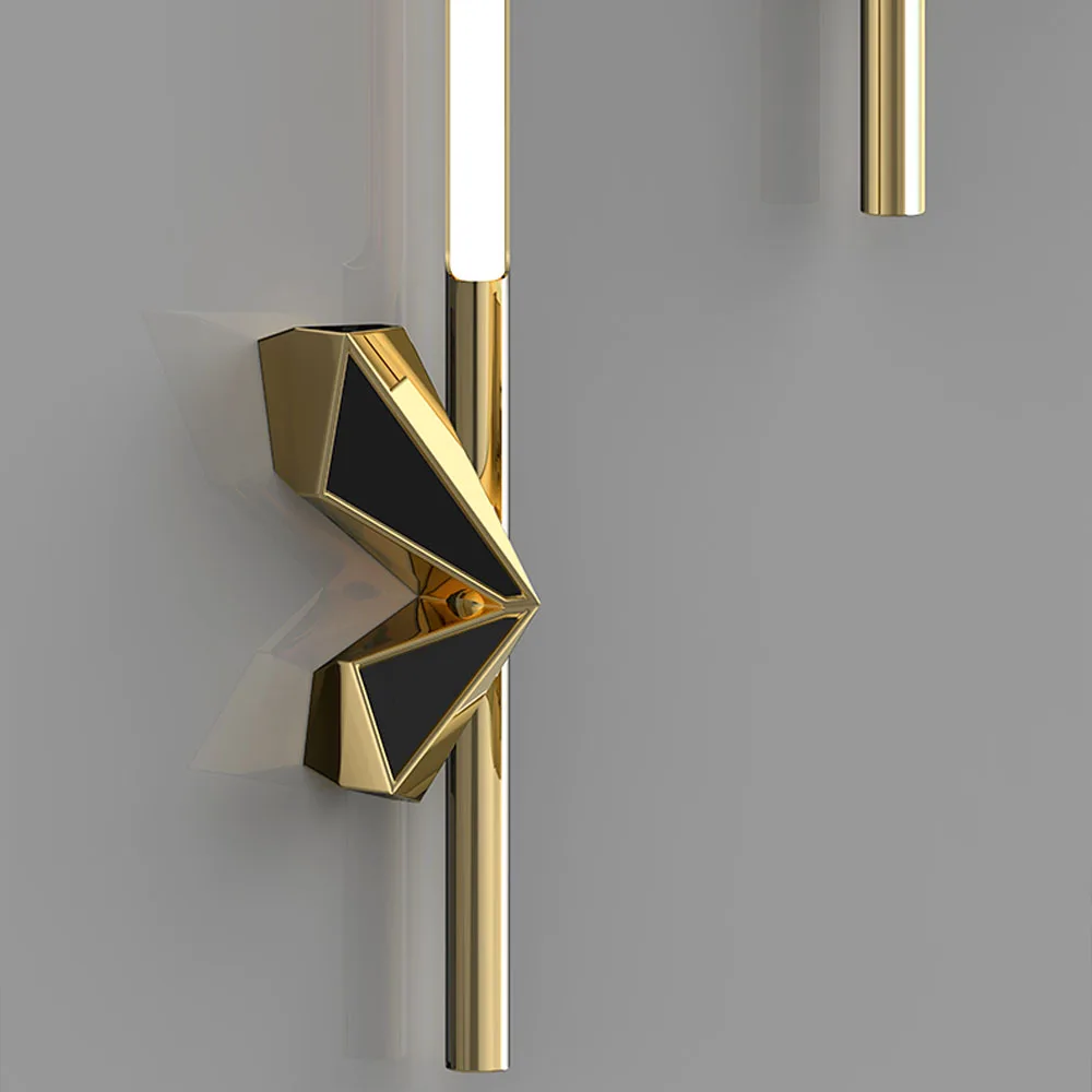 

Art design bedside copper wall lights modern long hotel sconce lighting 86cm