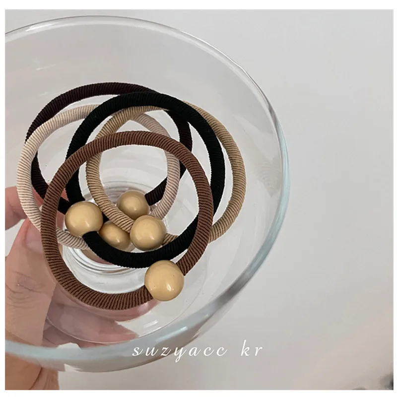 

10Pcs Korean Simple Small Bead Hair Rope Women Summer Elegant Scrunchies Ponytail Rubber Band Elastic Hairband Hair Accessories